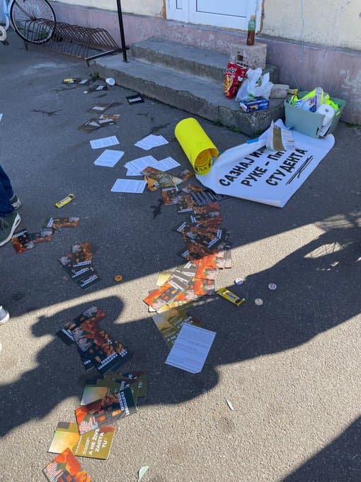 Napad na studente u akciji "Student u svakom selu", u selu Jabuka